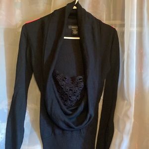 Black bowl neck sweater